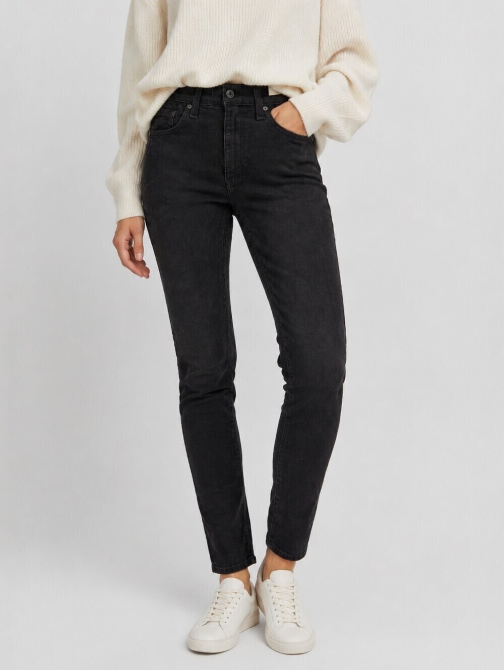 Rag & Bone Charcoal Corduroy Skinny Pants High Rise Stretch 27